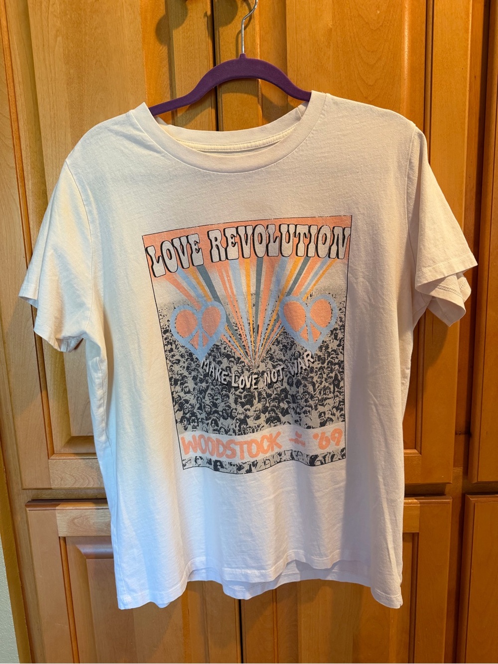 Woodstock Love Revolution Unisex Graphic T-Shirt